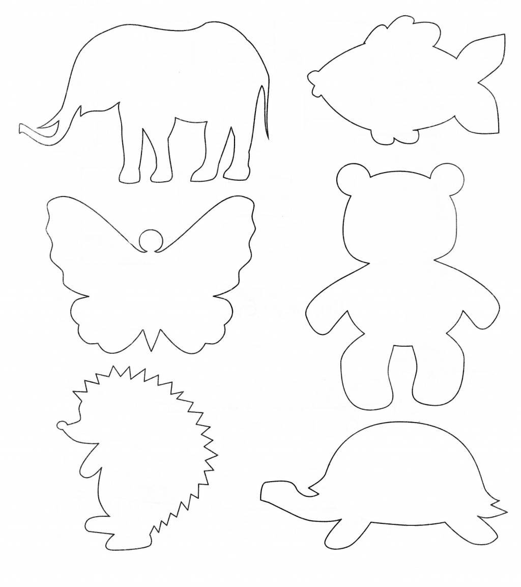 Контуры животных для вырезания