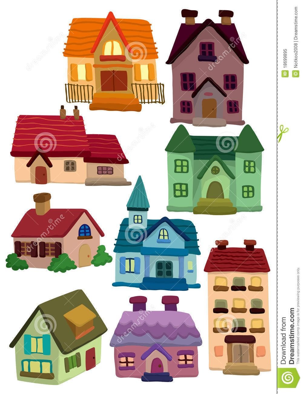 Иллюстрации разных домов для детей