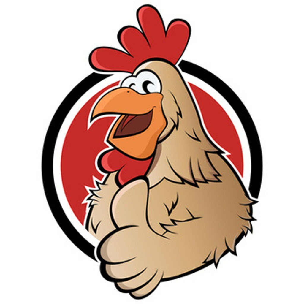 Смешная курица вектор