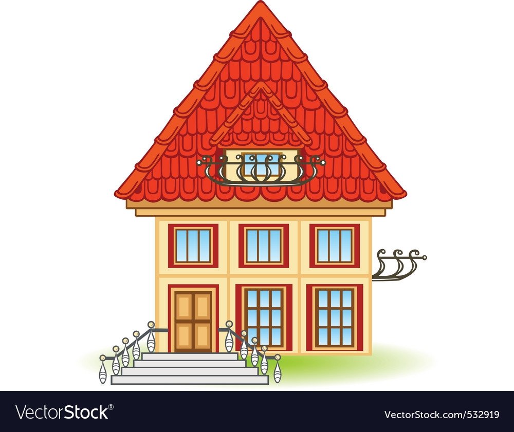 Домик с красным окошком для детей