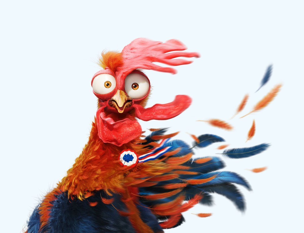 Смешная курица арт