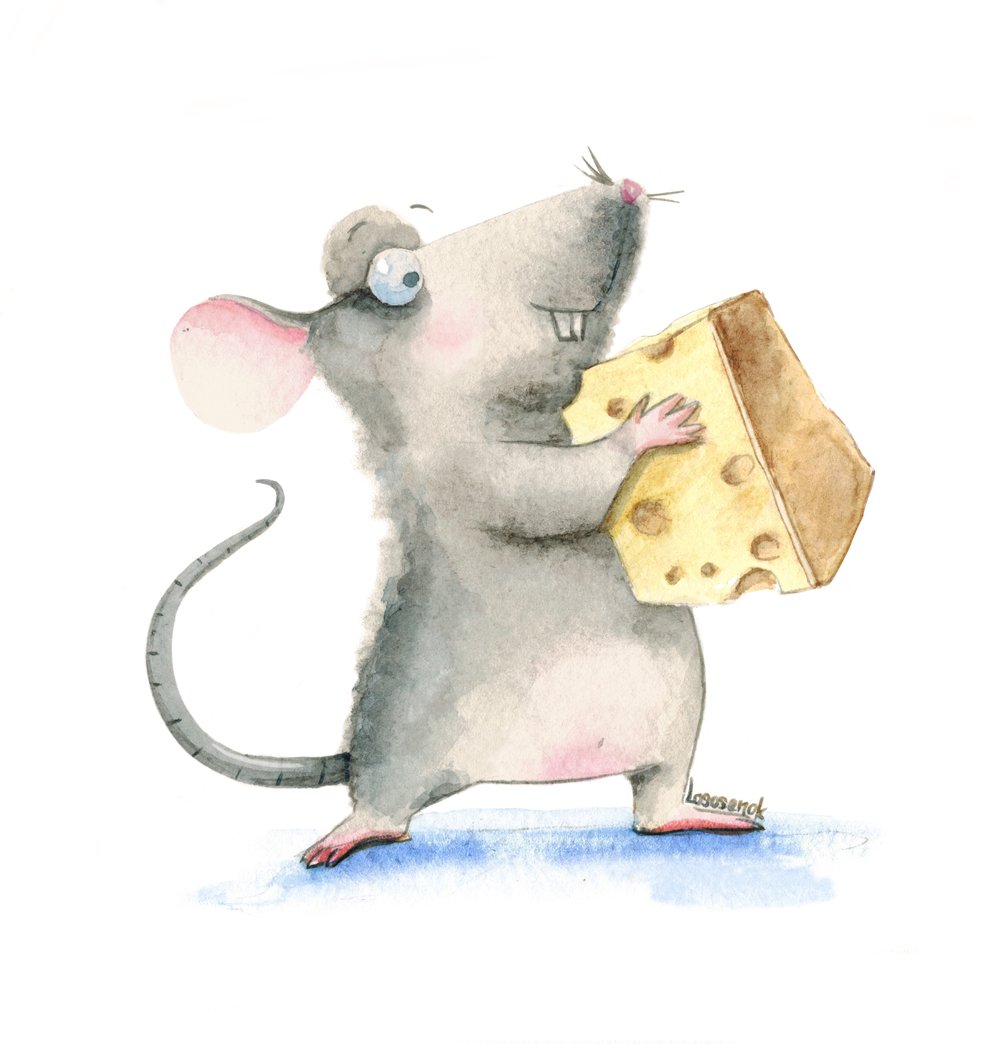 Мышка для детей на прозрачном фоне