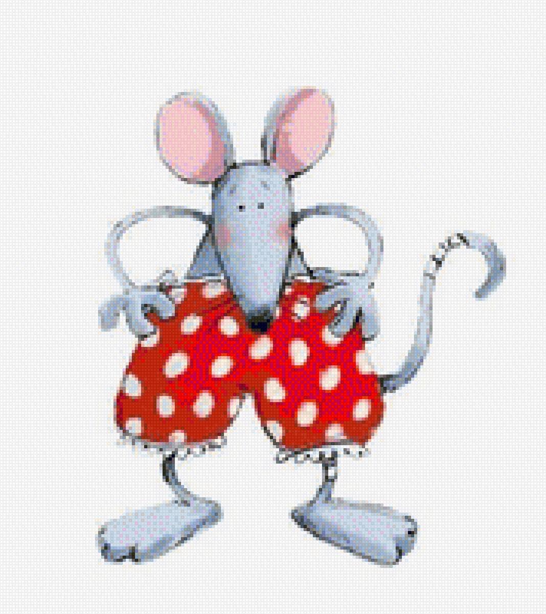 Мышка с цветочком