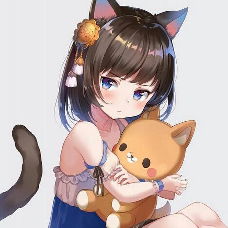 Девочка кошка арт