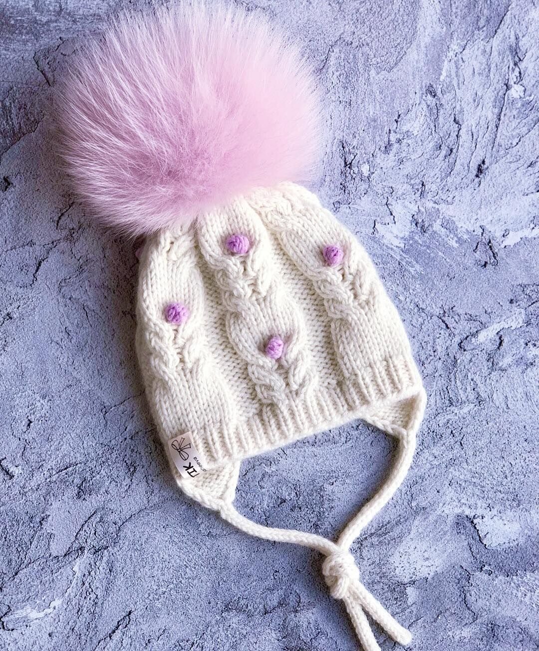 Детские шапки спицами зимние