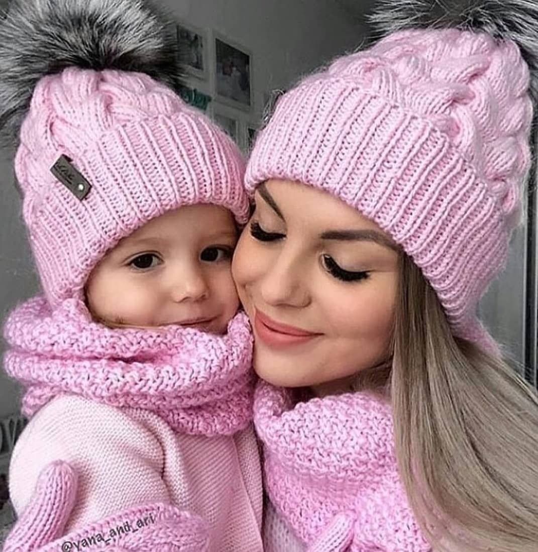 Шапка для мамы и Дочки