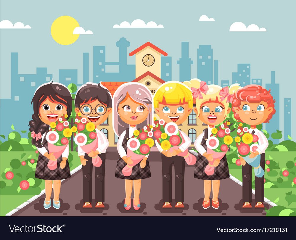 Учитель и ученики мультяшные