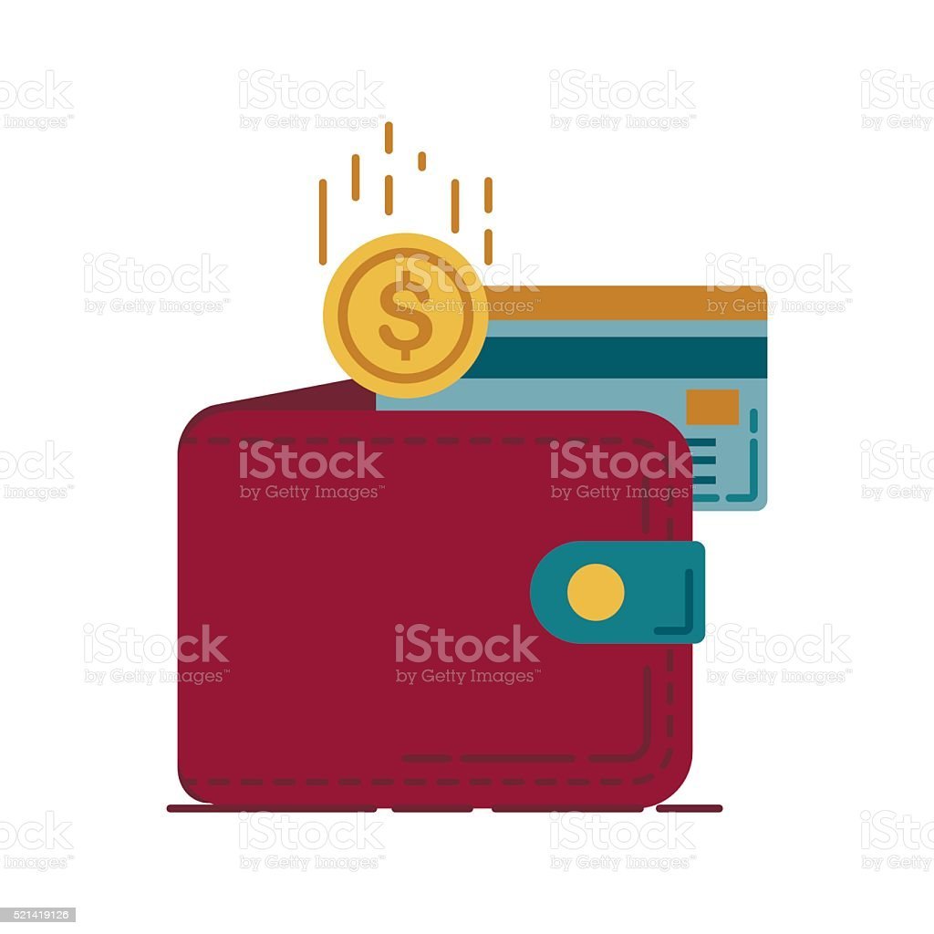 Картинка кошелек красный