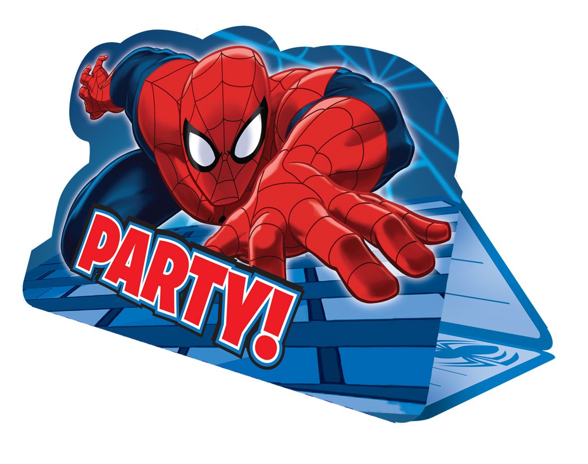 Человек паук на синем фоне