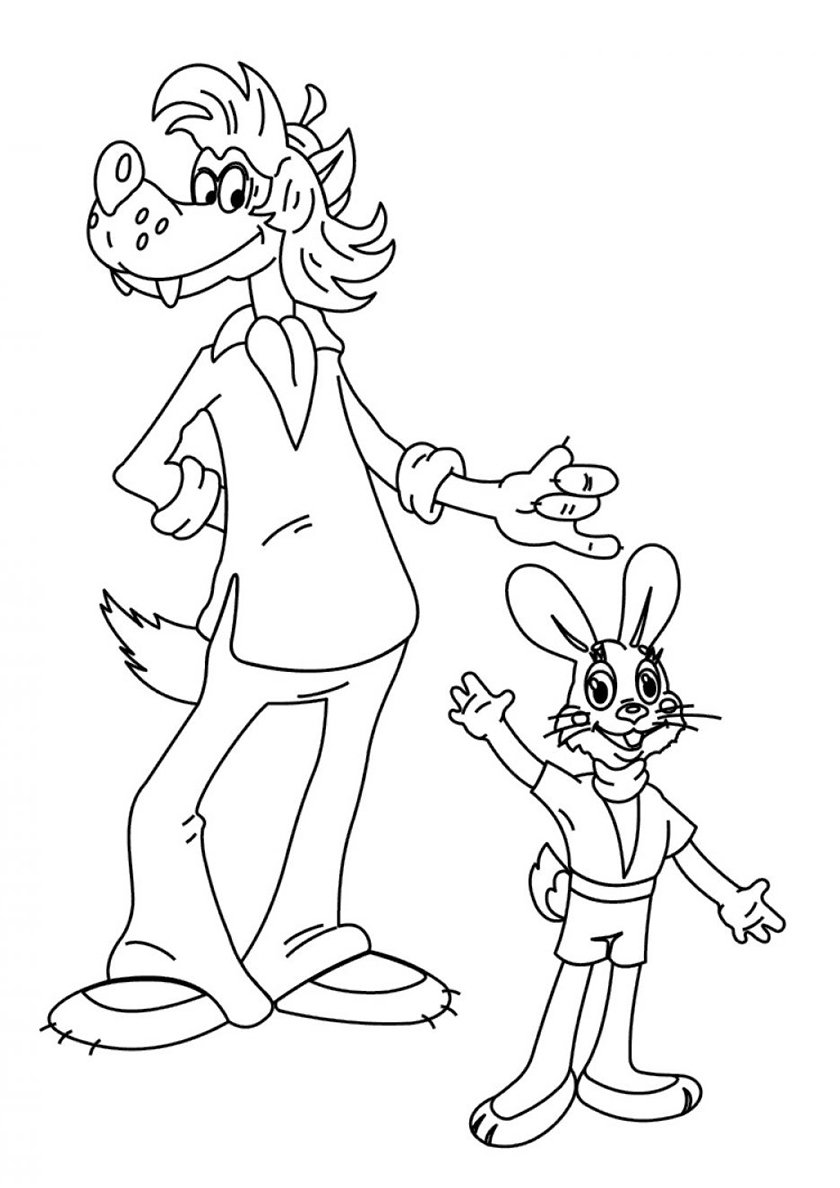 Раскраска "ну, погоди!"