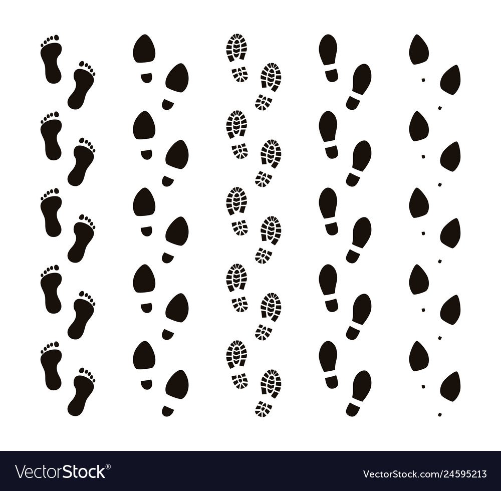 След вектор силуэт