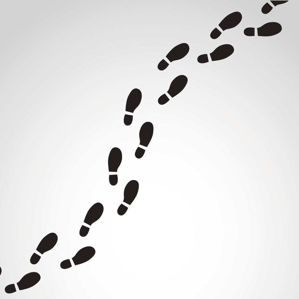 Дорожка из следов от обуви