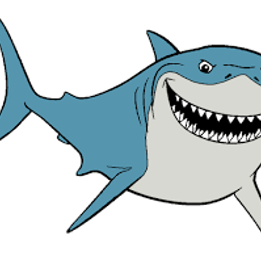 Акула на прозрачном фоне