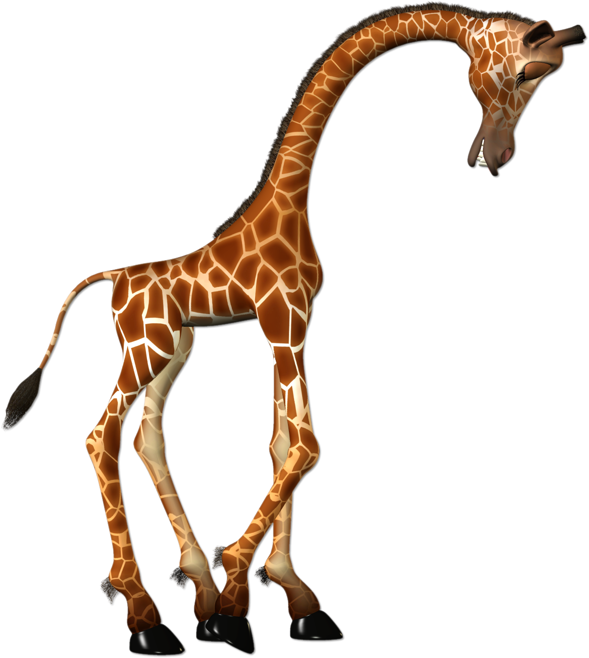 Мультяшный Жираф для печати