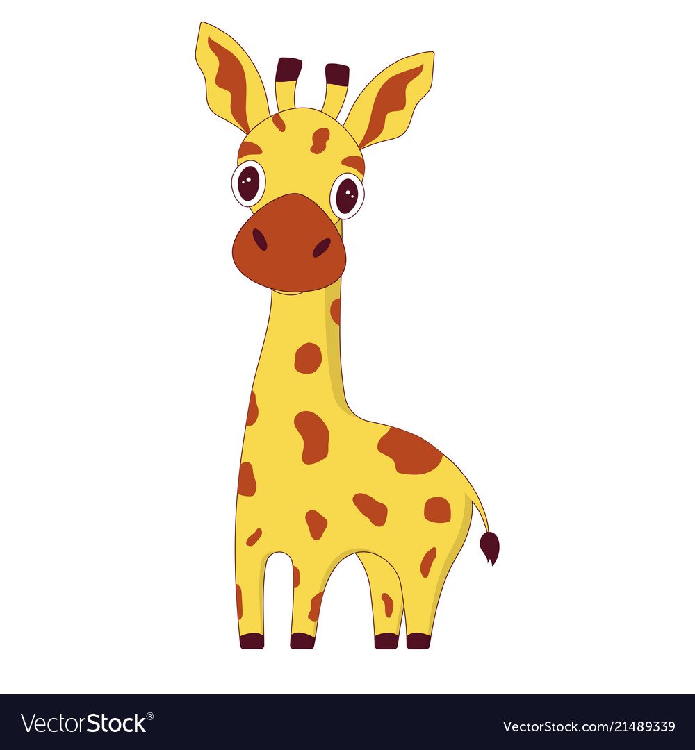 Жираф для срисовывания желтый