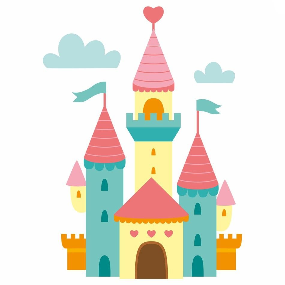 Замки башни разноцветные детские