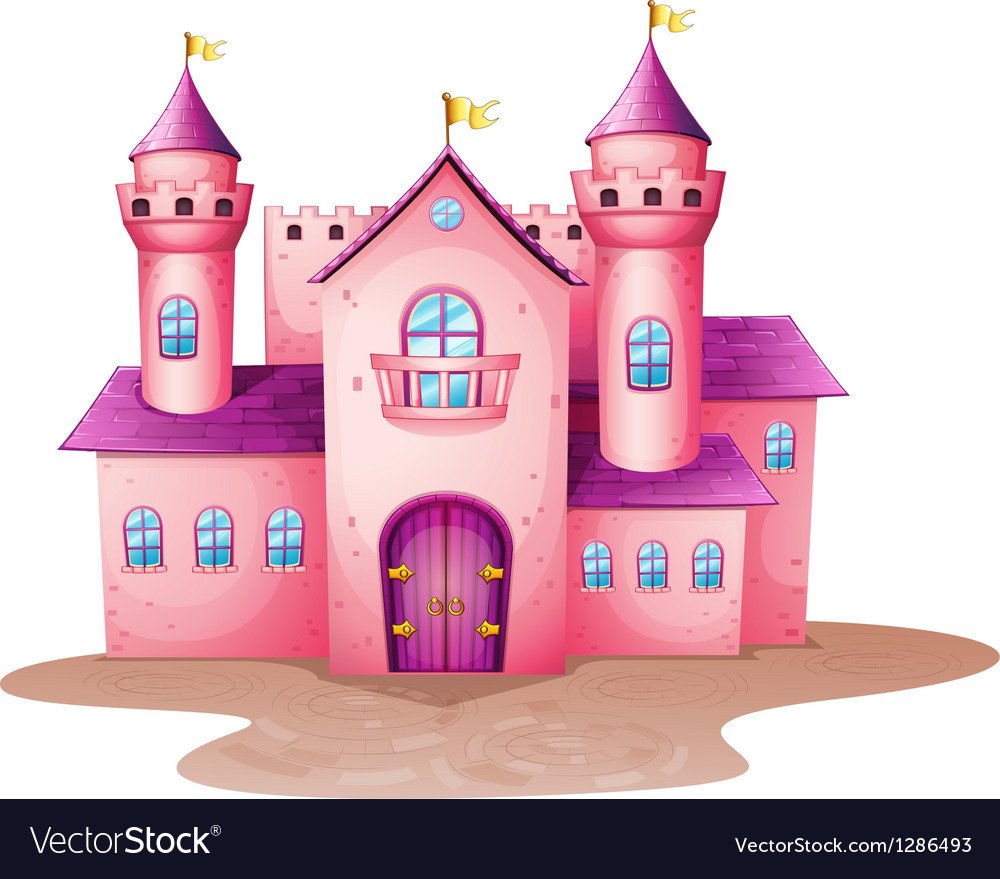 Розовый замок принцессы depositphotos