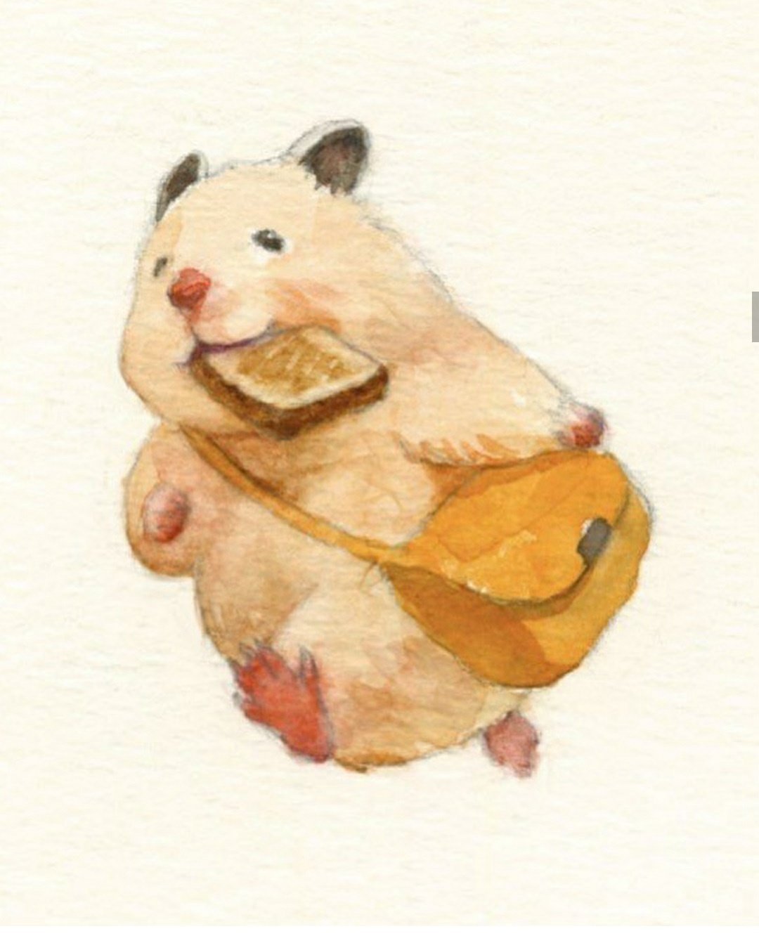 Рисунок хомяка встречают новый год