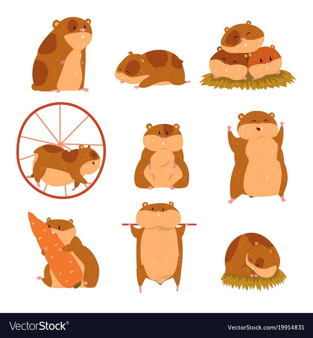 Хомяк стилизованный рисунок