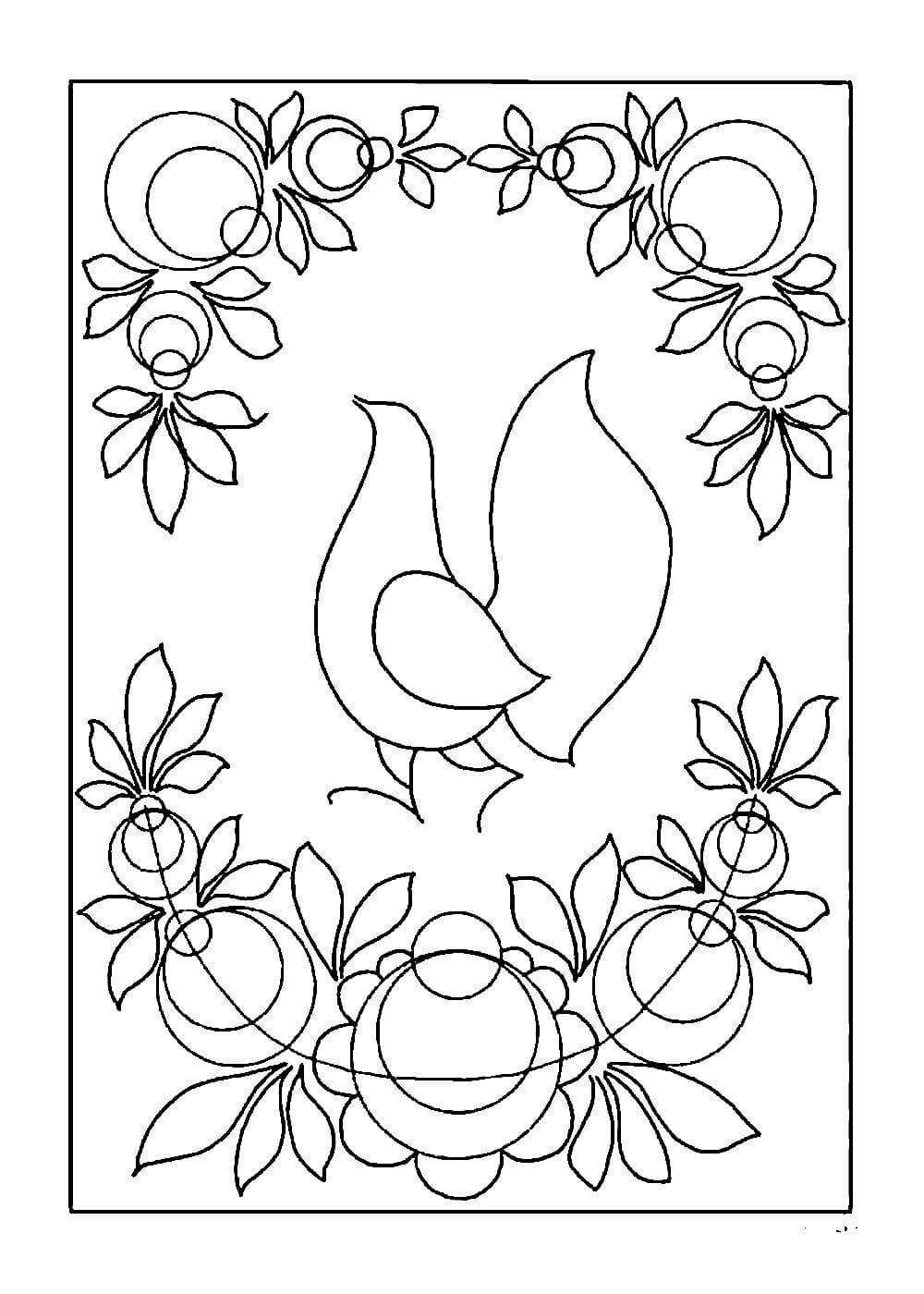 Городецкая роспись из Розанов и купавок