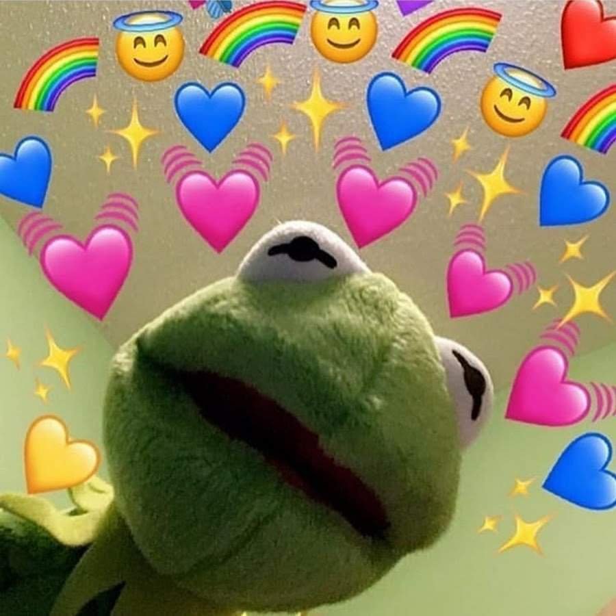 Лягушка с сердечками