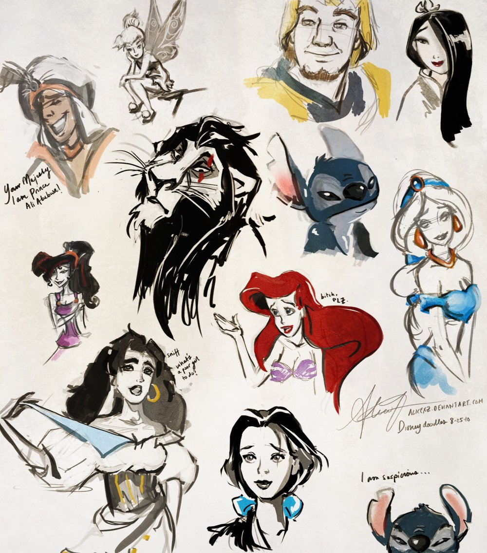 Рисовать Дисней персонажей