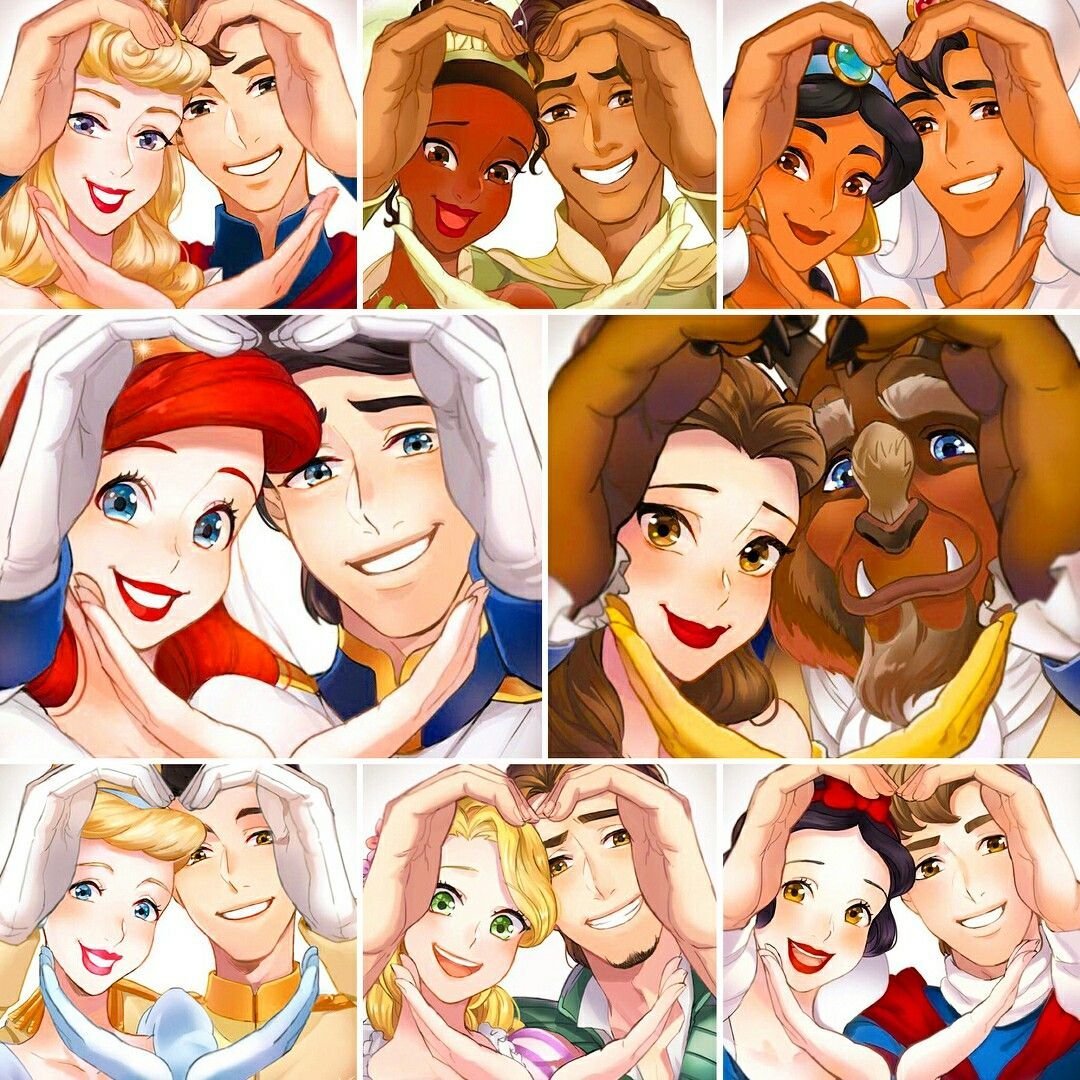 Диснеевские персонажи в разных стилях