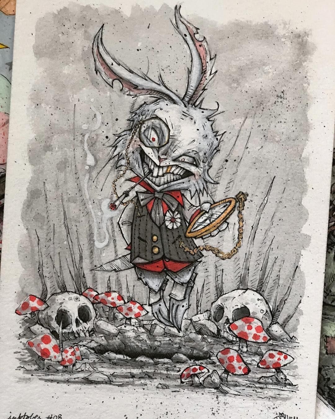 Кролик альбинос с красными глазами