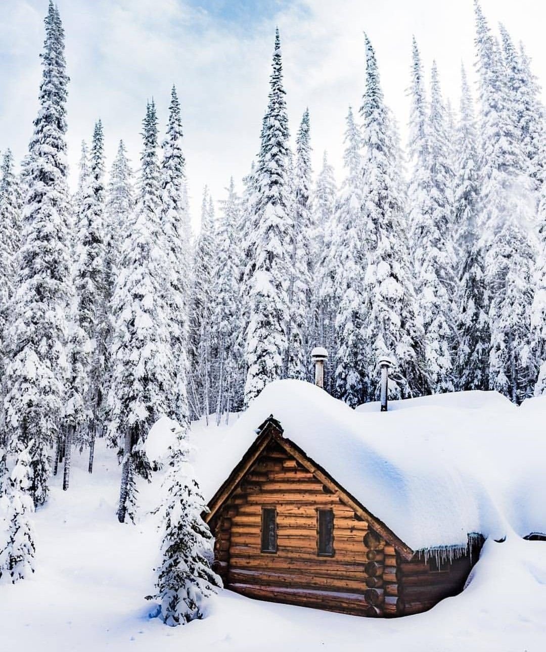 Изба зимой