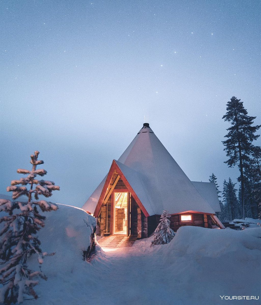Заснеженный домик