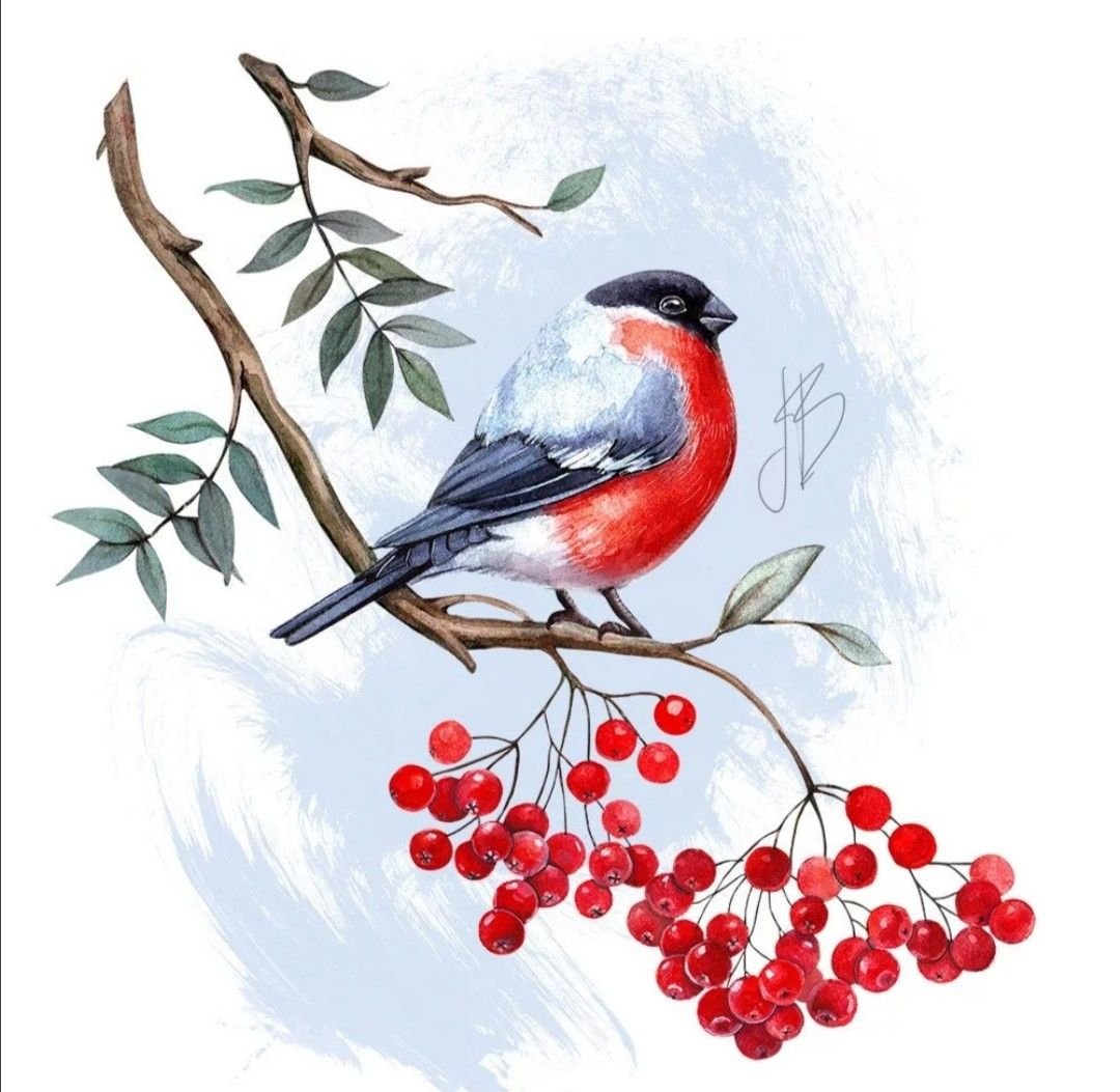 Рисование рябина осенью