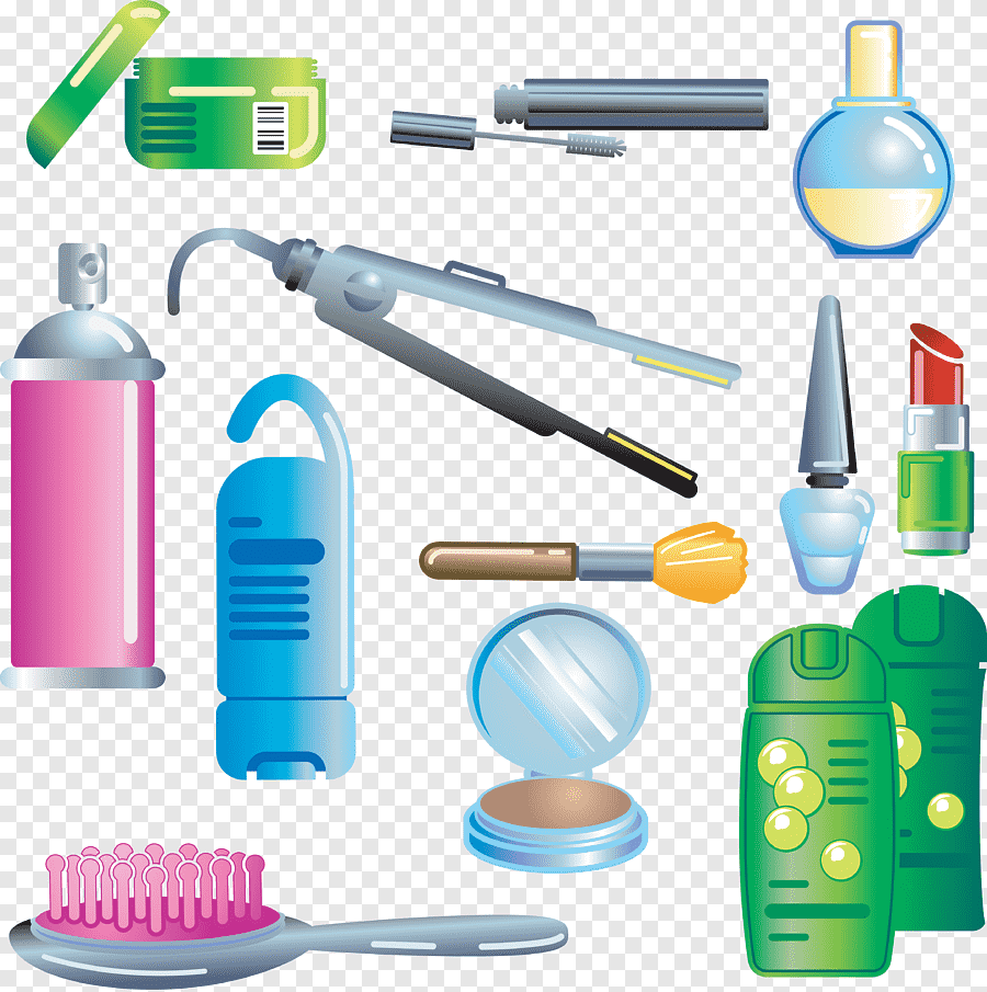 Предметы личной гигиены на прозрачном фоне