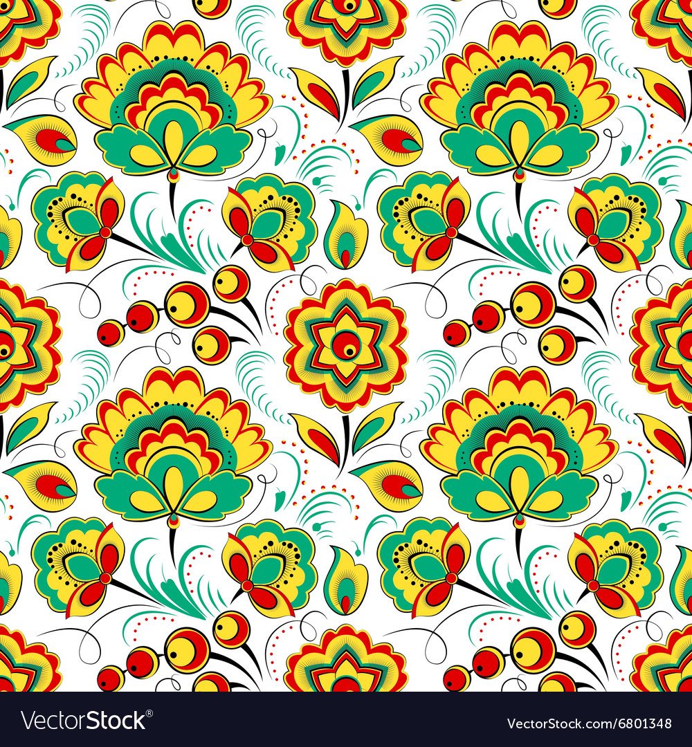 Орнамент в народном стиле паттерн