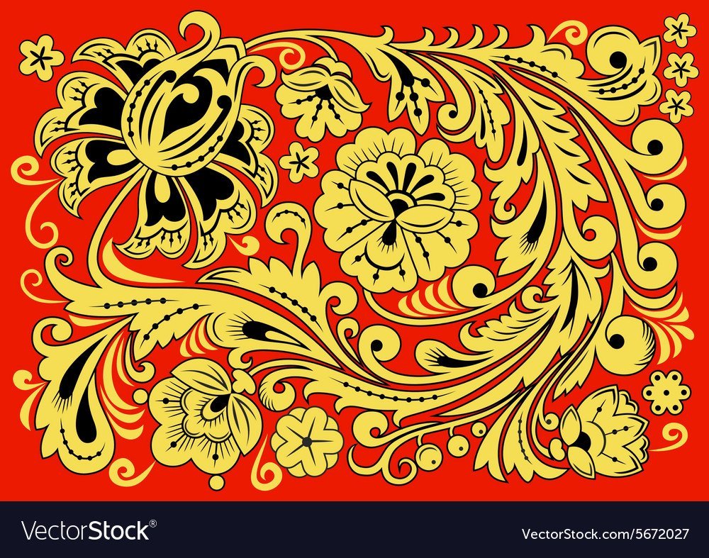 Узор о вектор в руском стиле