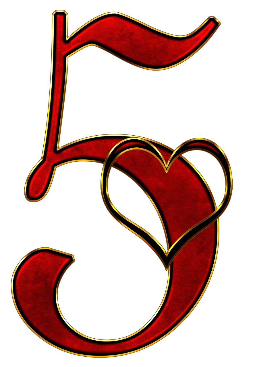 Пятерка красивая рисунок