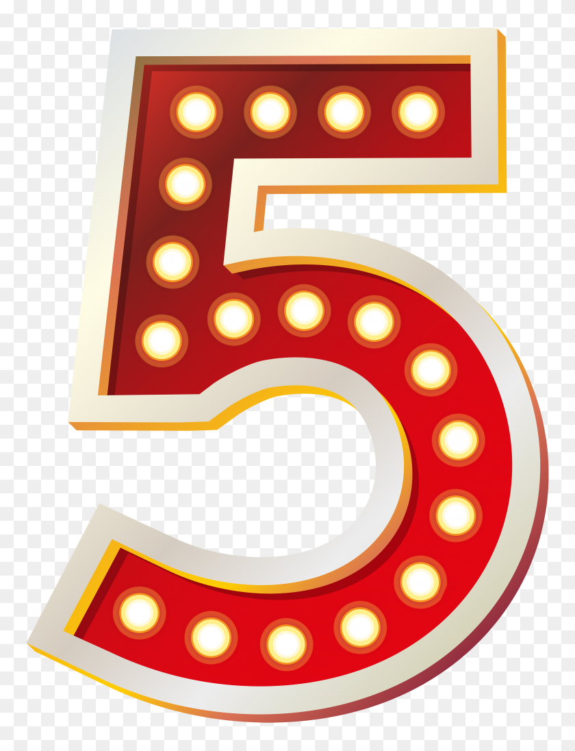 Пятерка на прозрачном фоне