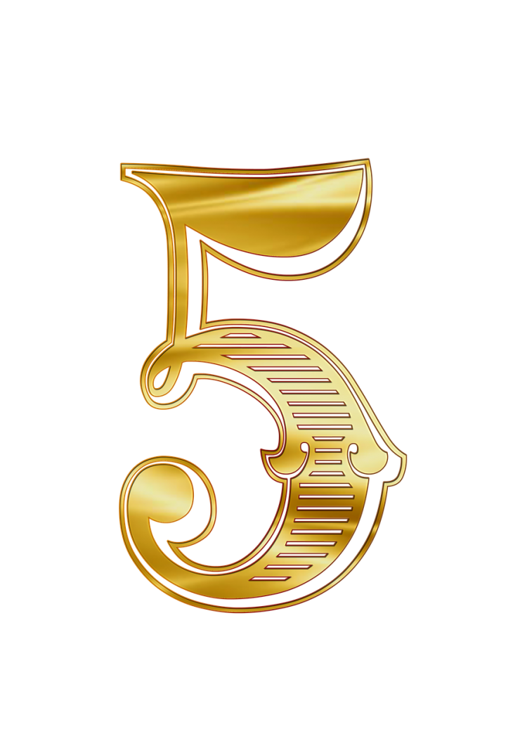 Красивые золотые цифры