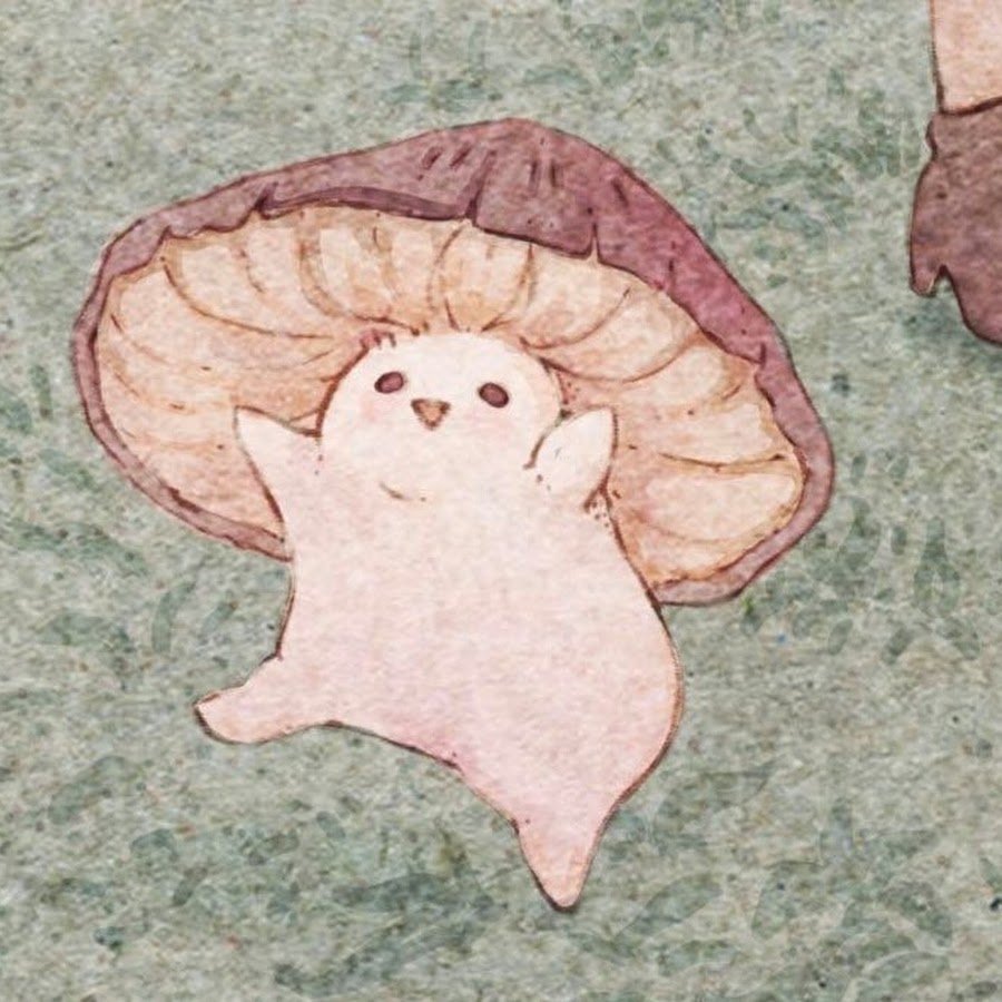 Грибы простым карандашом