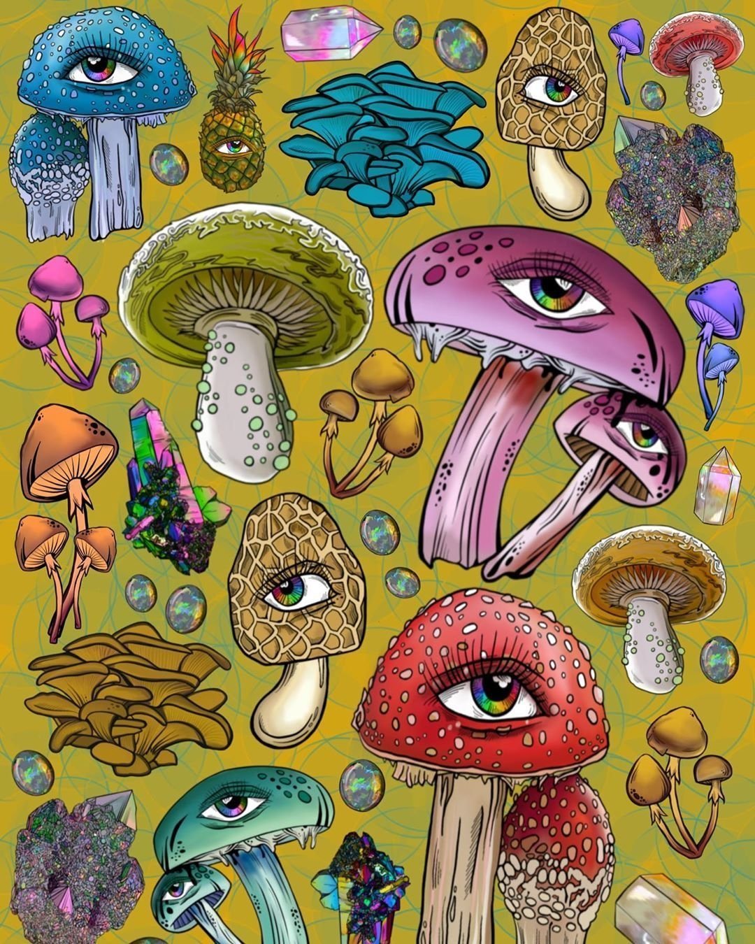 Стилизованные грибы