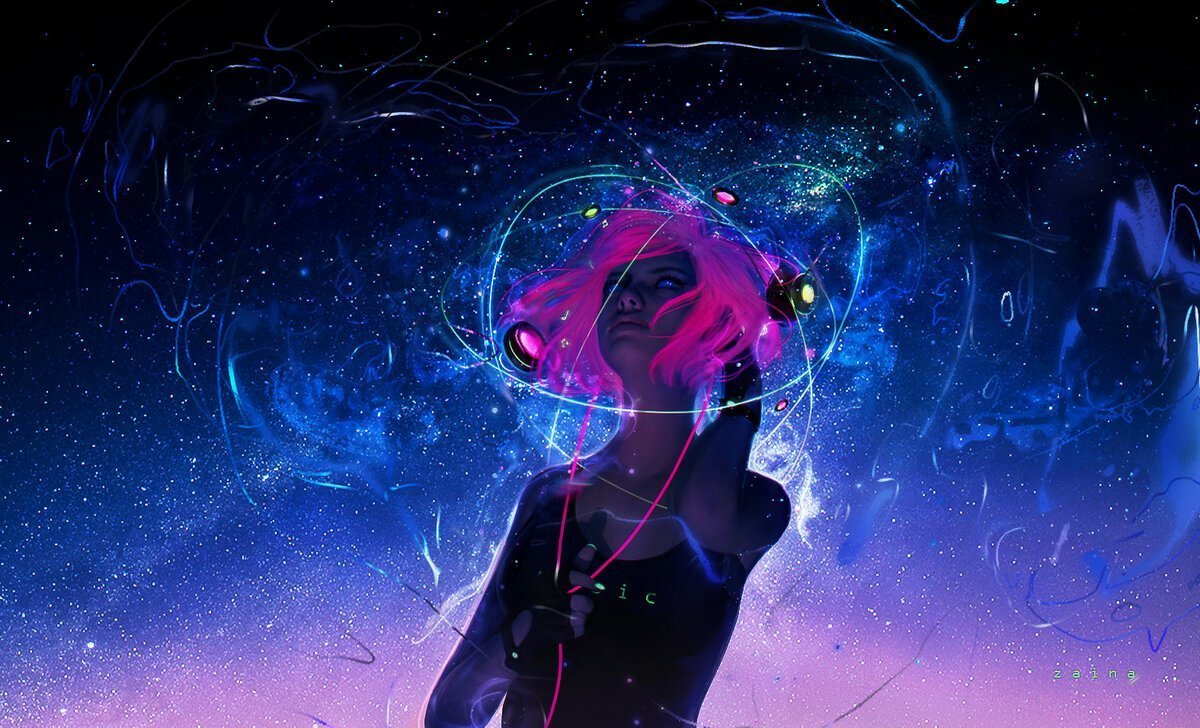 Девушка в неоне