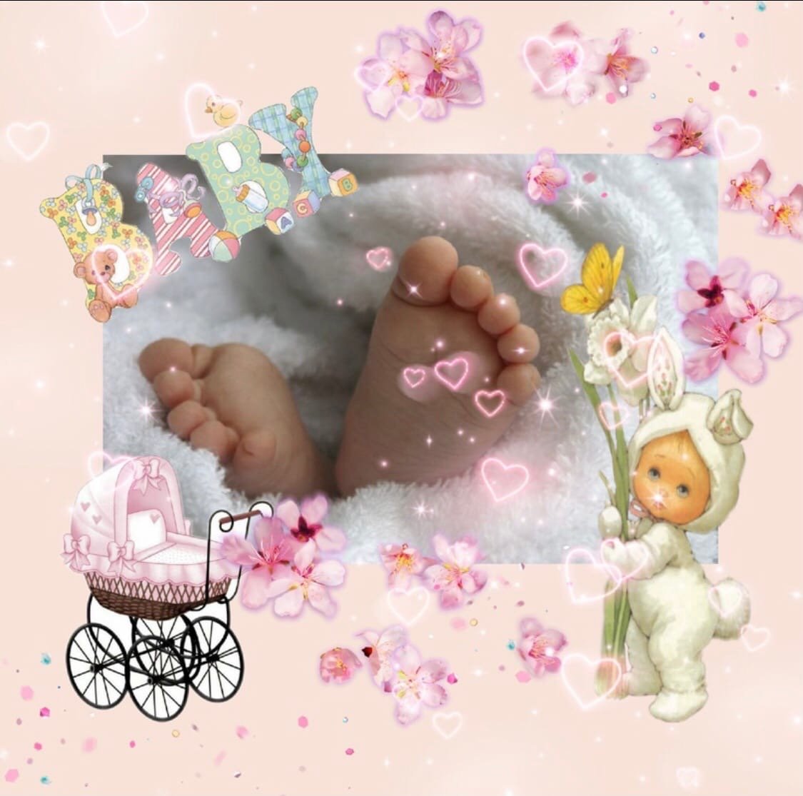 Открытка "с рождением внучки!"