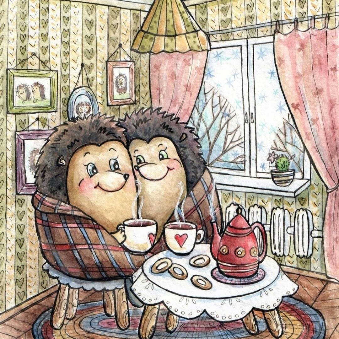 Уютные милые иллюстрации