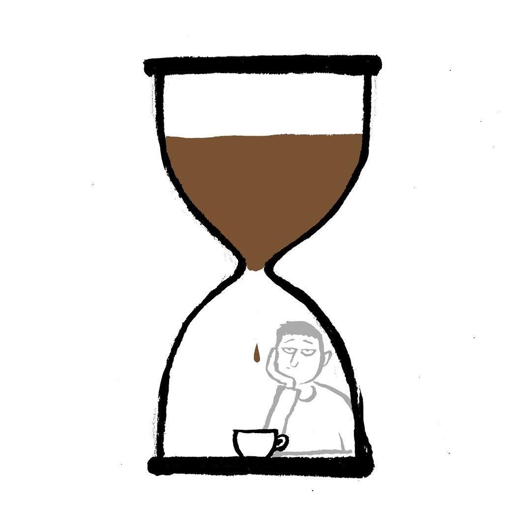 Шуточный рисунок кофе