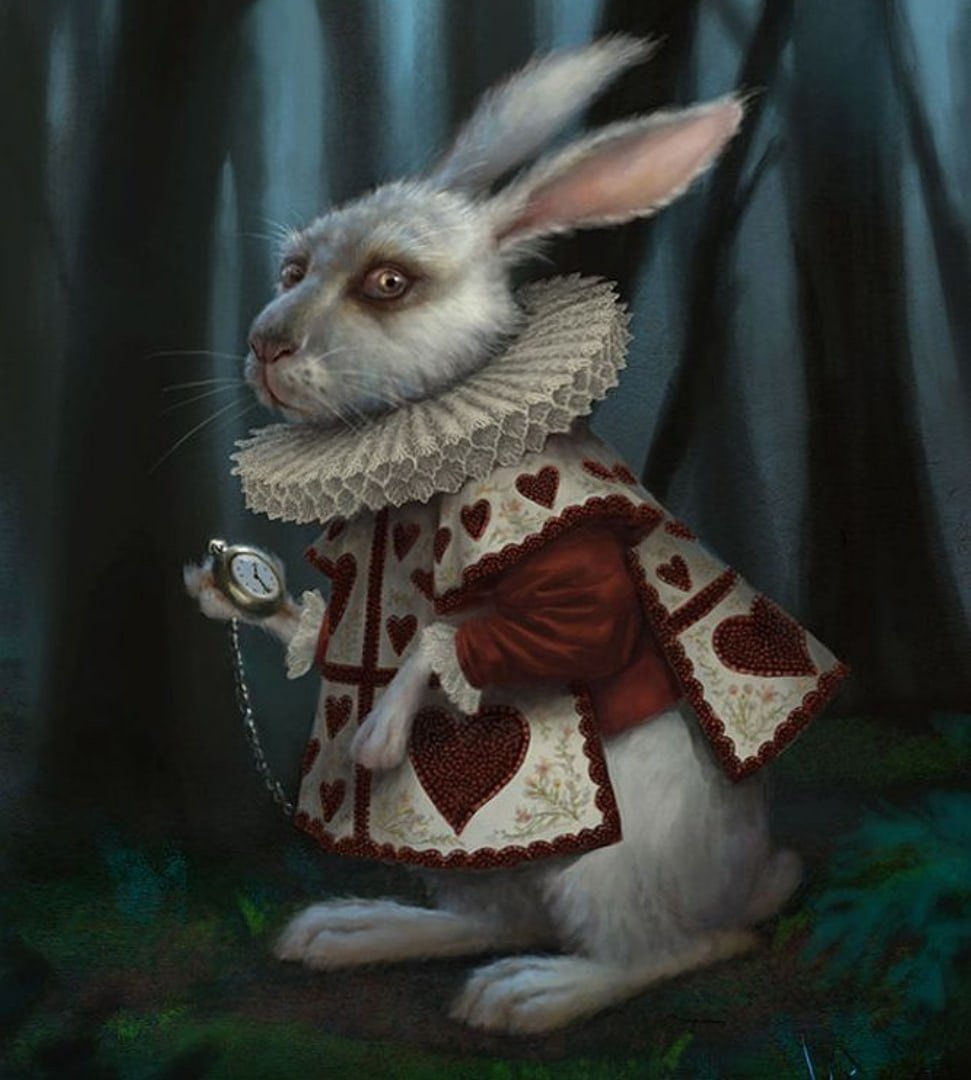 Винтажный кролик иллюстрация