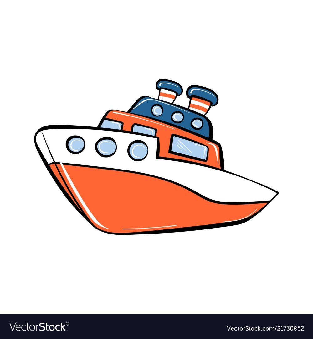 Корабль игрушка вектор
