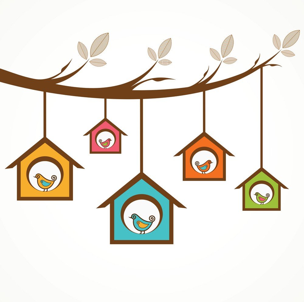 Рисование домик для птиц