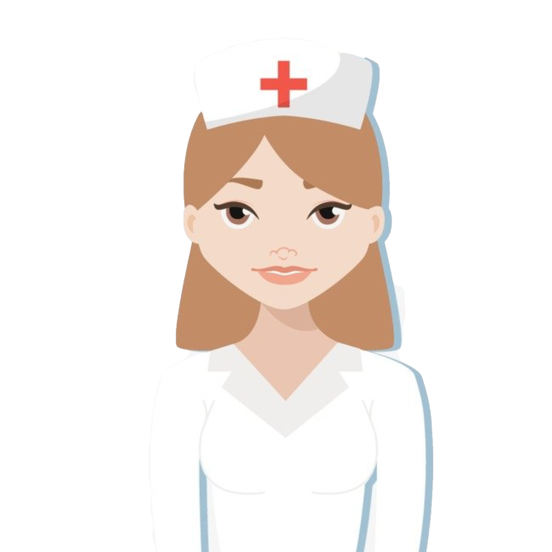 Медицинская сестра на белом фоне