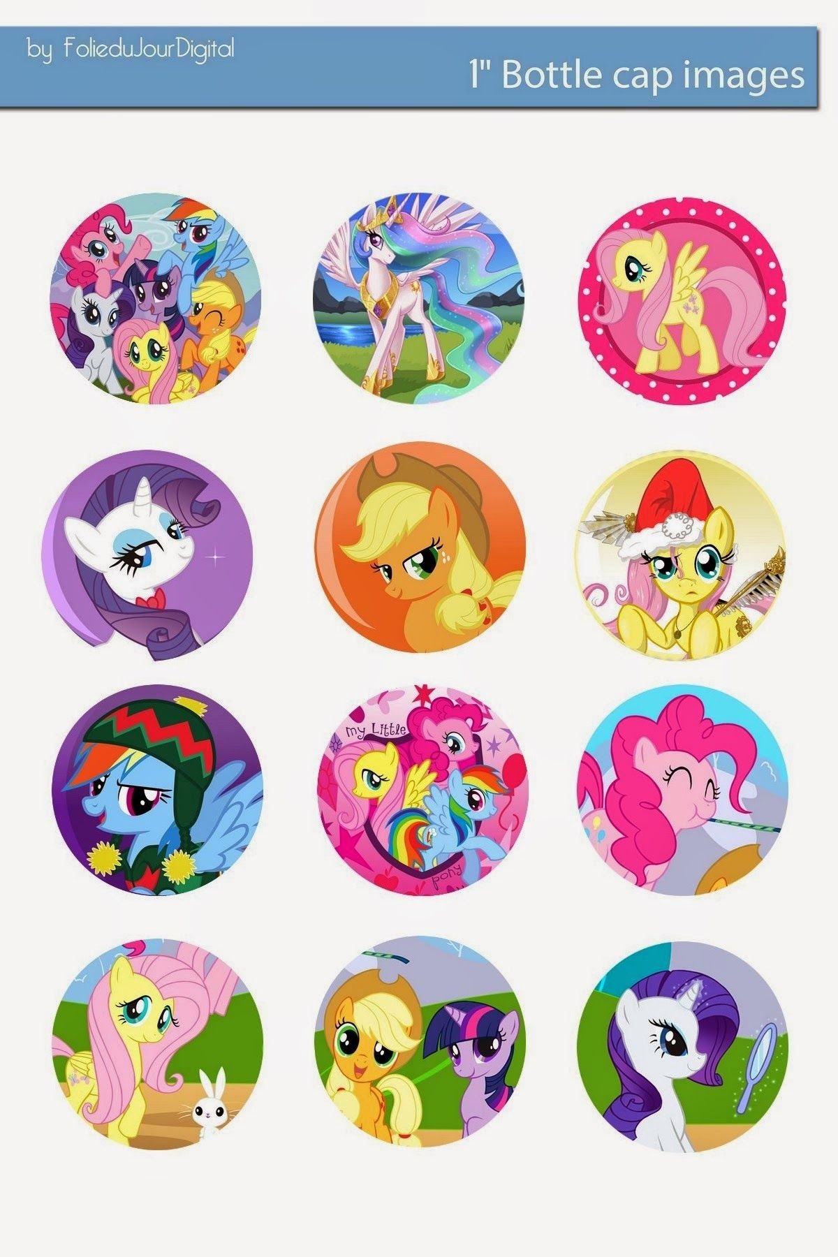 Пони наклейки на торт