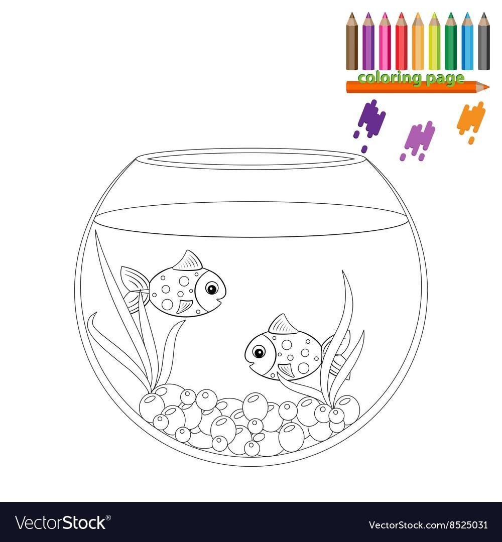 Аквариум раскраска без рыбок