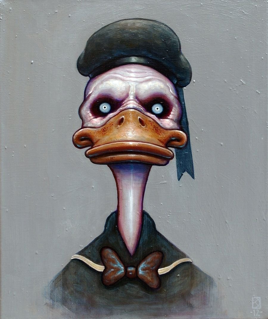 Untitled Goose game Гусь с ножом